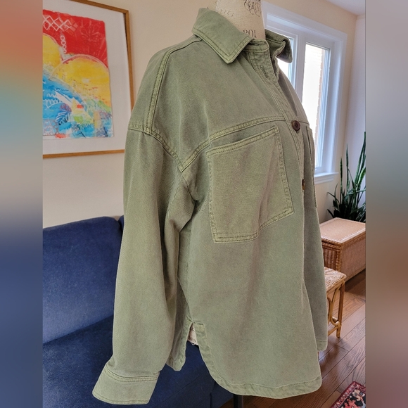 NWOT oversized Khaki chore jacket - Picture 5 of 7